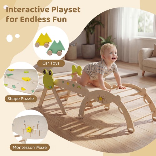 Toddler frog climbing set with - frog,