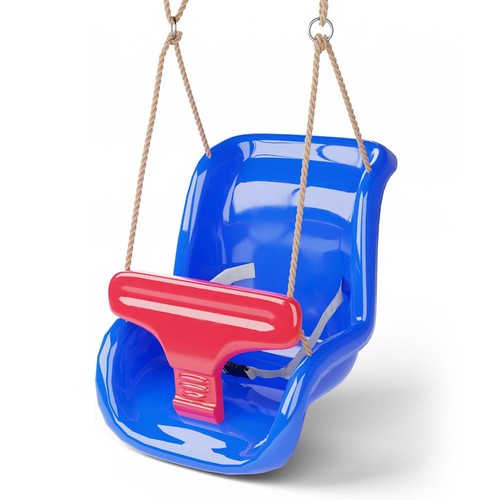 Blue swing seat with harness - swing,