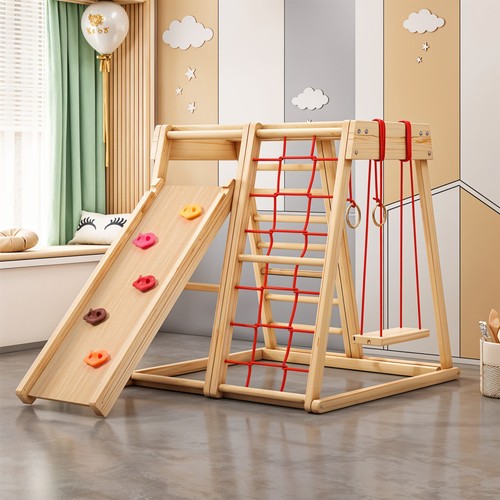 Wooden climbing frame - climbing, with