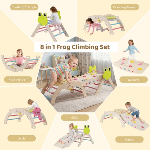 Toddler frog climbing - climbing, with